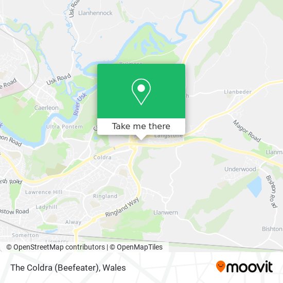 The Coldra (Beefeater) map