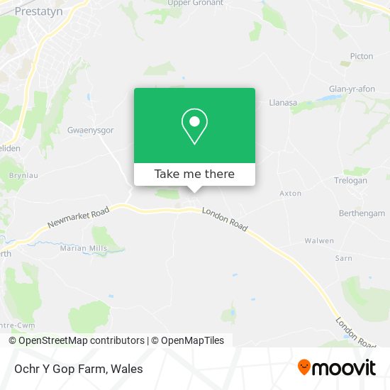 Ochr Y Gop Farm map