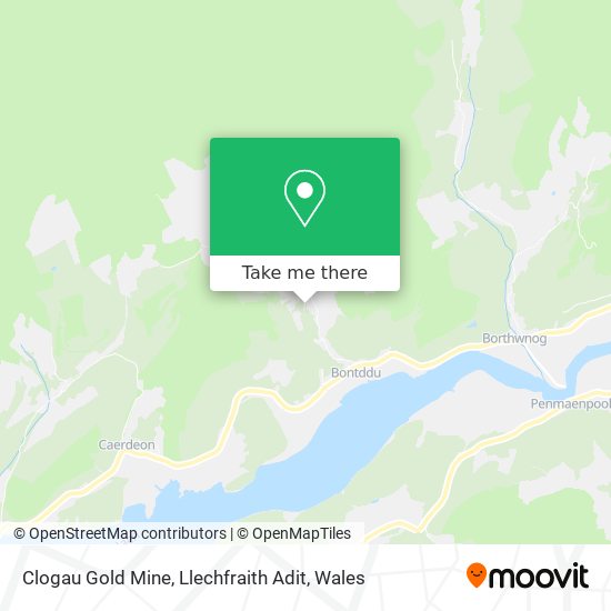 Clogau Gold Mine, Llechfraith Adit map