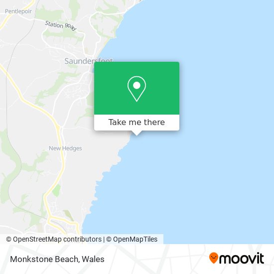 Monkstone Beach map