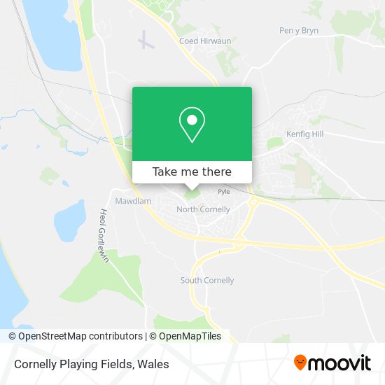 Cornelly Playing Fields map