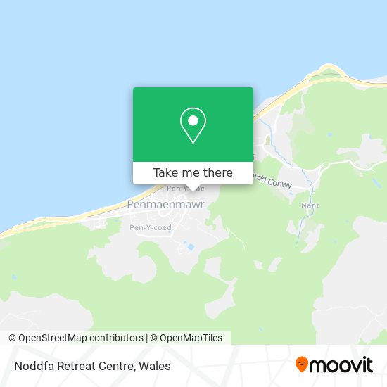 Noddfa Retreat Centre map