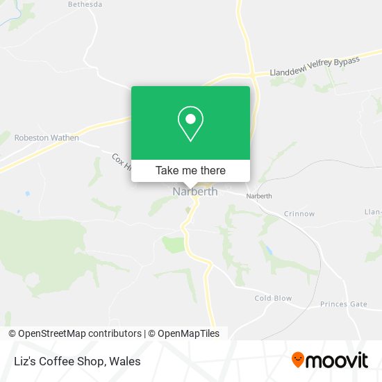 Liz's Coffee Shop map
