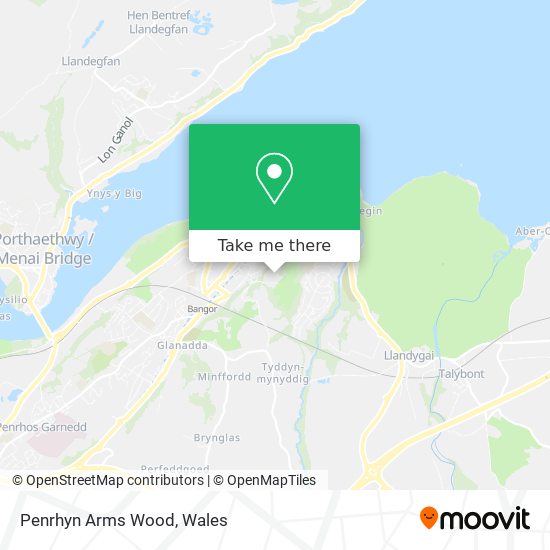 Penrhyn Arms Wood map