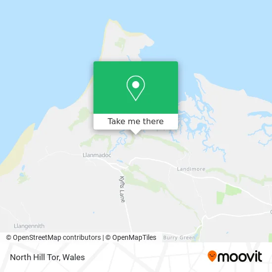North Hill Tor map