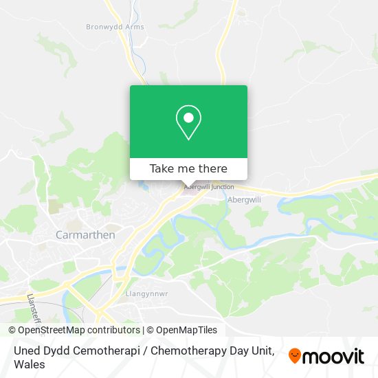 Uned Dydd Cemotherapi / Chemotherapy Day Unit map