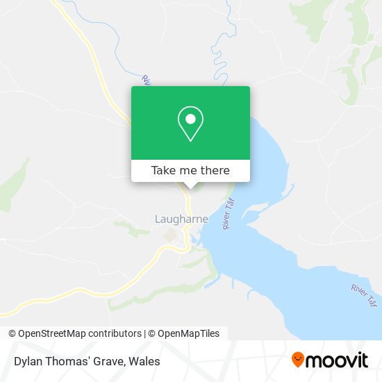 Dylan Thomas' Grave map