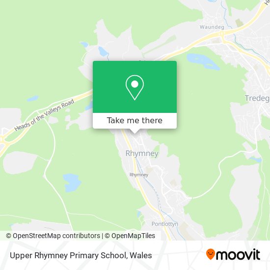 Upper Rhymney Primary School map