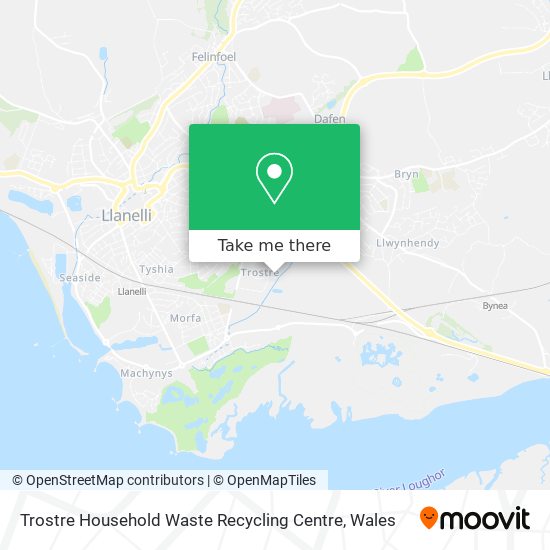 Trostre Household Waste Recycling Centre map