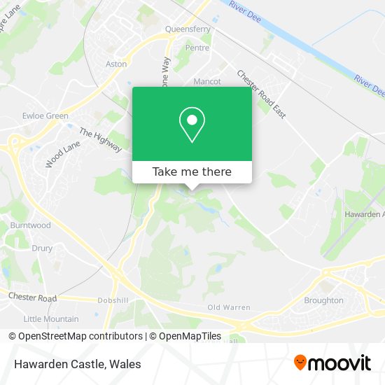 Hawarden Castle map