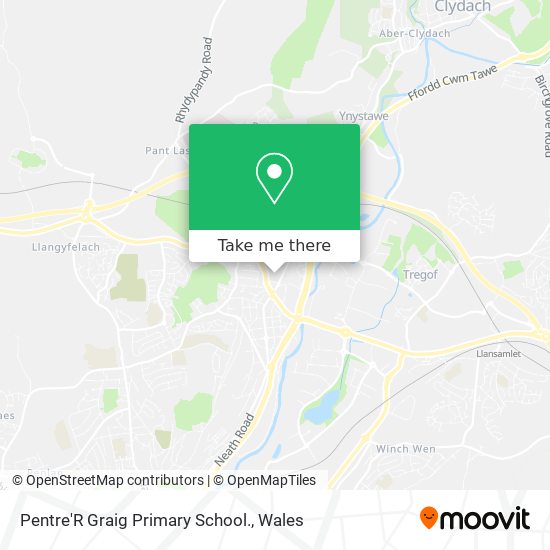 Pentre'R Graig Primary School. map