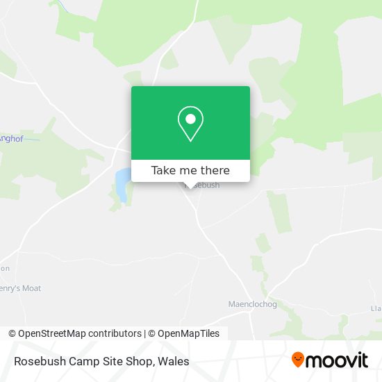Rosebush Camp Site Shop map