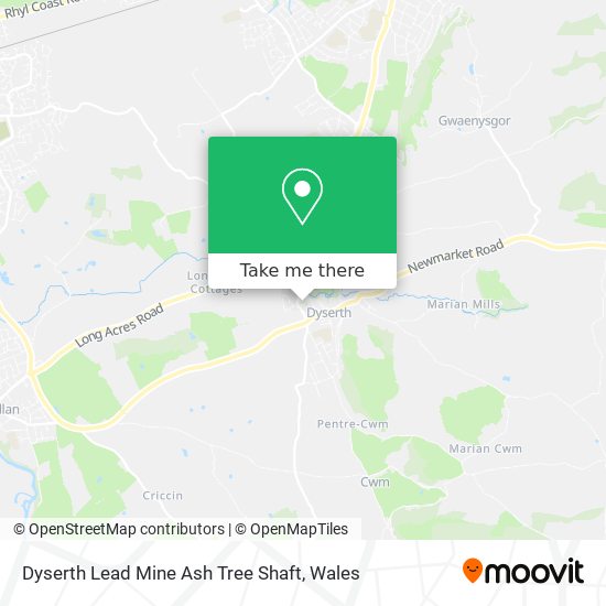 Dyserth Lead Mine Ash Tree Shaft map