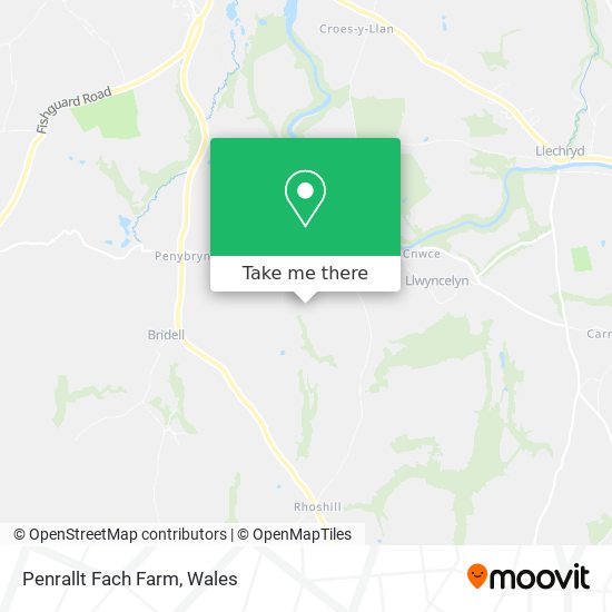 Penrallt Fach Farm map