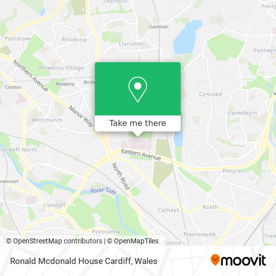 Ronald Mcdonald House Cardiff map