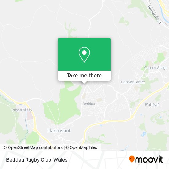 Beddau Rugby Club map