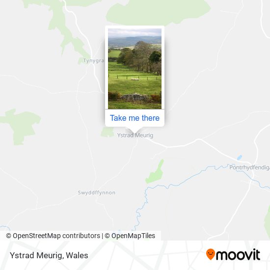 Ystrad Meurig map