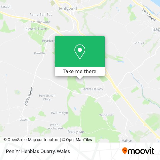 Pen Yr Henblas Quarry map