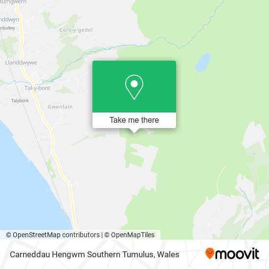 Carneddau Hengwm Southern Tumulus map
