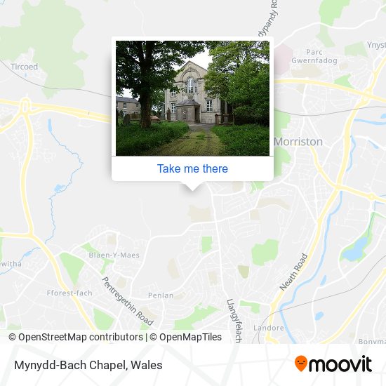 Mynydd-Bach Chapel map