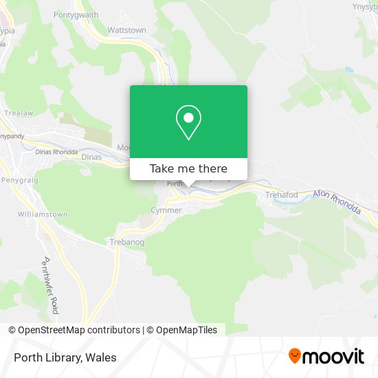 Porth Library map