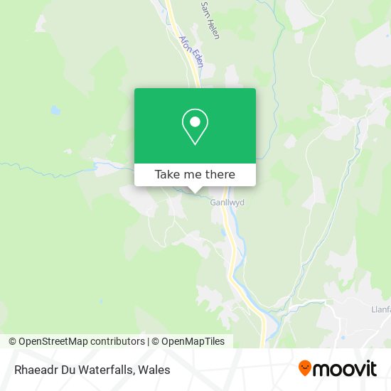 Rhaeadr Du Waterfalls map