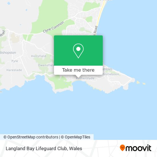 Langland Bay Lifeguard Club map