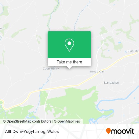 Allt Cwm-Ysgyfarnog map