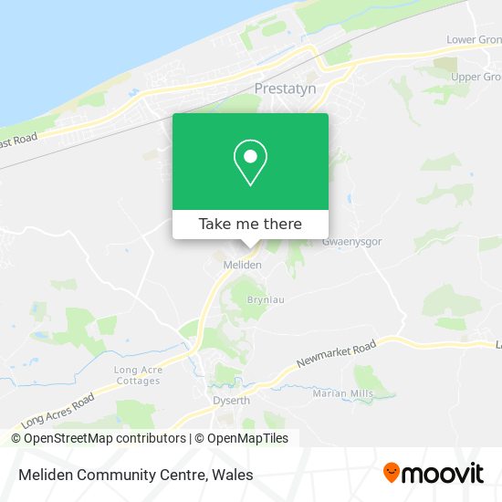 Meliden Community Centre map