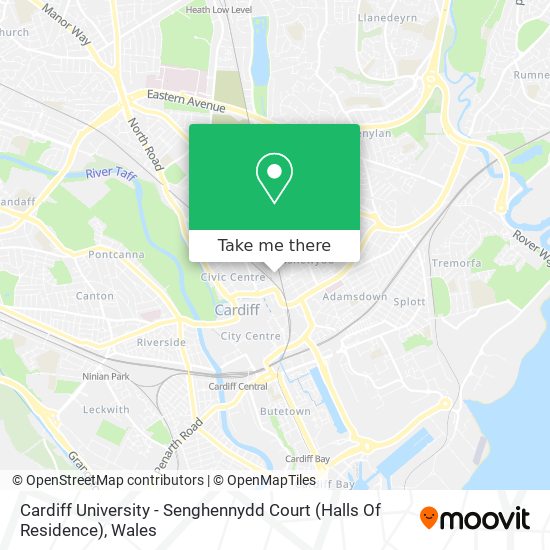 Cardiff University - Senghennydd Court (Halls Of Residence) map