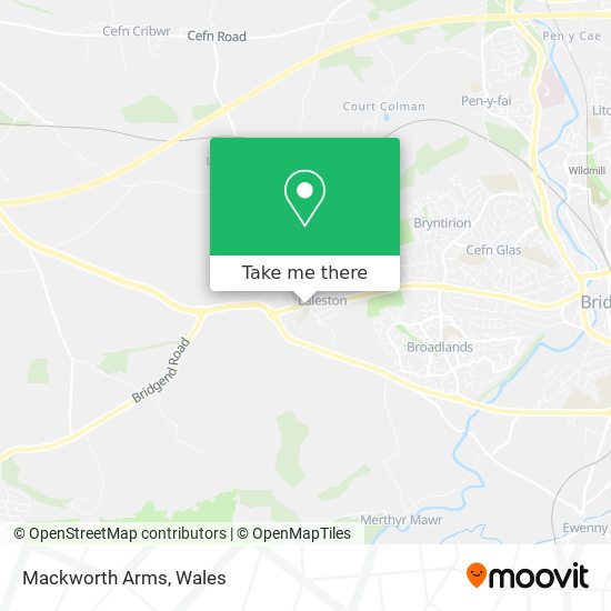 Mackworth Arms map