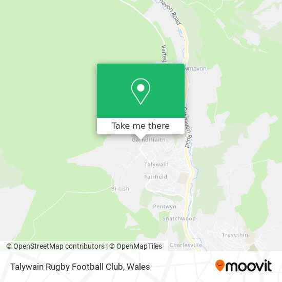 Talywain Rugby Football Club map