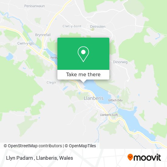 Llyn Padarn , Llanberis map