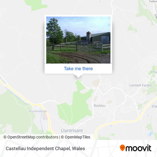 Castellau Independent Chapel map