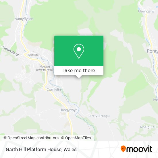 Garth Hill Platform House map