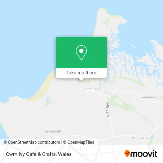 Cwm Ivy Cafe & Crafts map