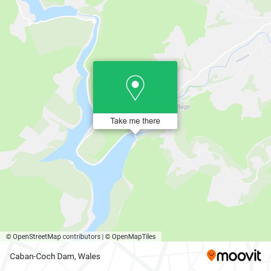 Caban-Coch Dam map