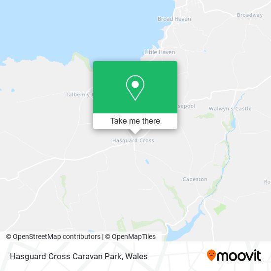 Hasguard Cross Caravan Park map