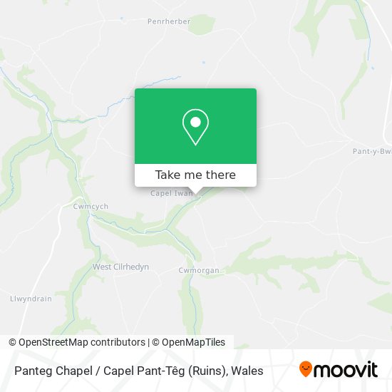 Panteg Chapel / Capel Pant-Têg (Ruins) map