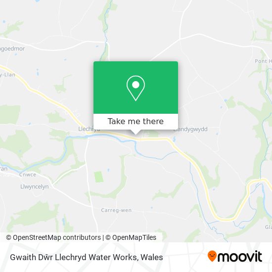 Gwaith Dŵr Llechryd Water Works map