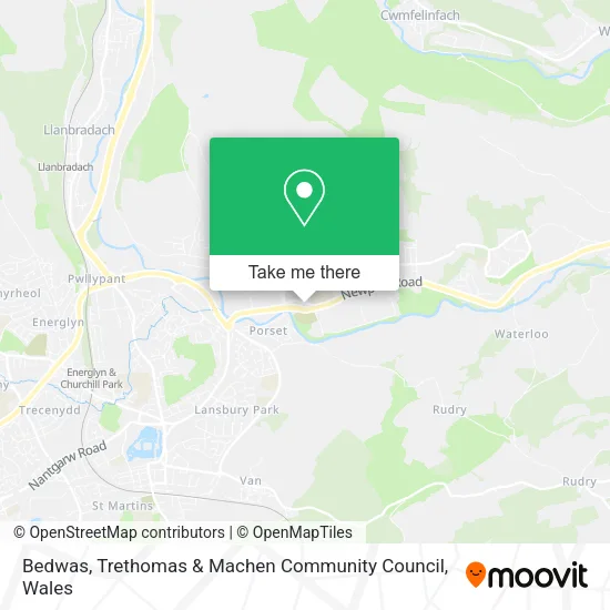 Bedwas, Trethomas & Machen Community Council map