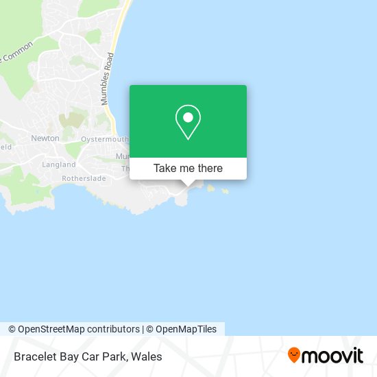 Bracelet Bay Car Park map