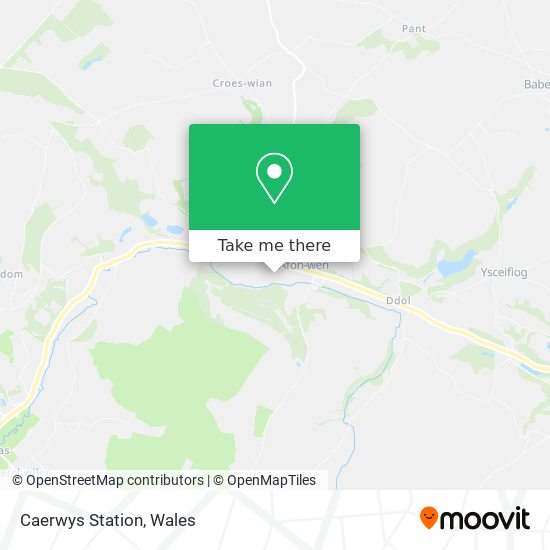 Caerwys Station map
