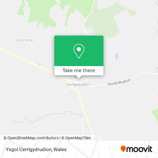 Ysgol Cerrigydrudion map
