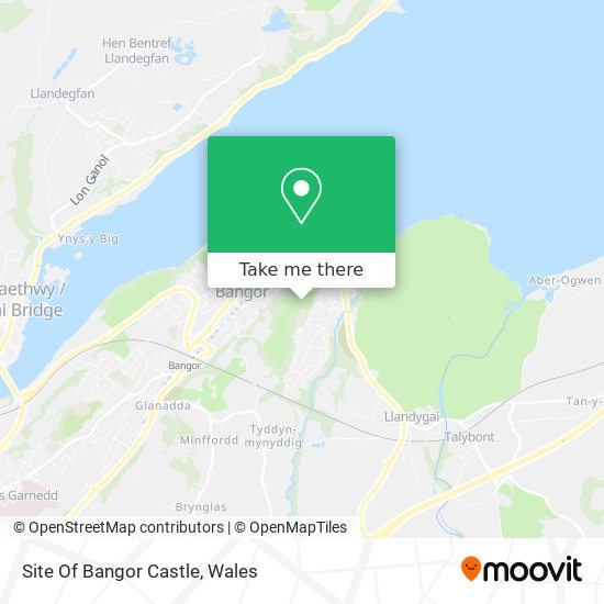 Site Of Bangor Castle map