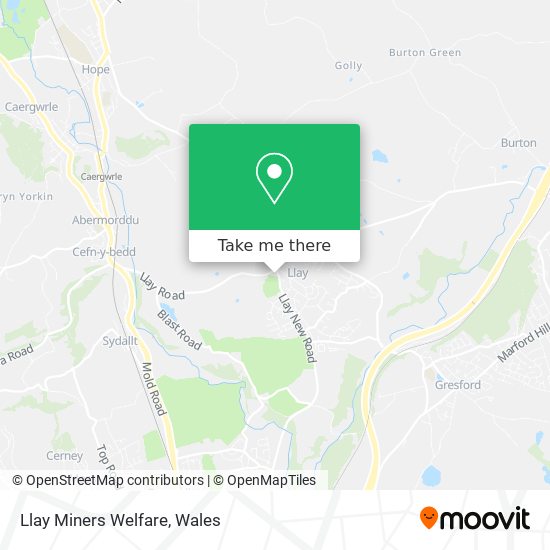 Llay Miners Welfare map