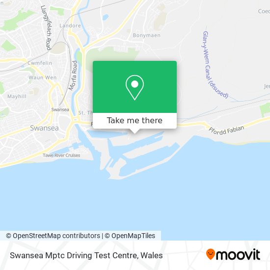 Swansea Mptc Driving Test Centre map