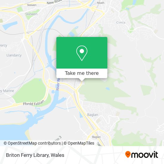 Briton Ferry Library map