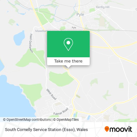 South Cornelly Service Station (Esso) map