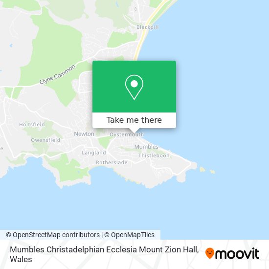 Mumbles Christadelphian Ecclesia Mount Zion Hall map